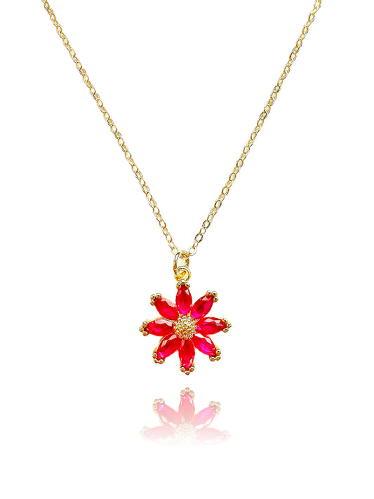 Burgundy Daisy Dreams Necklace