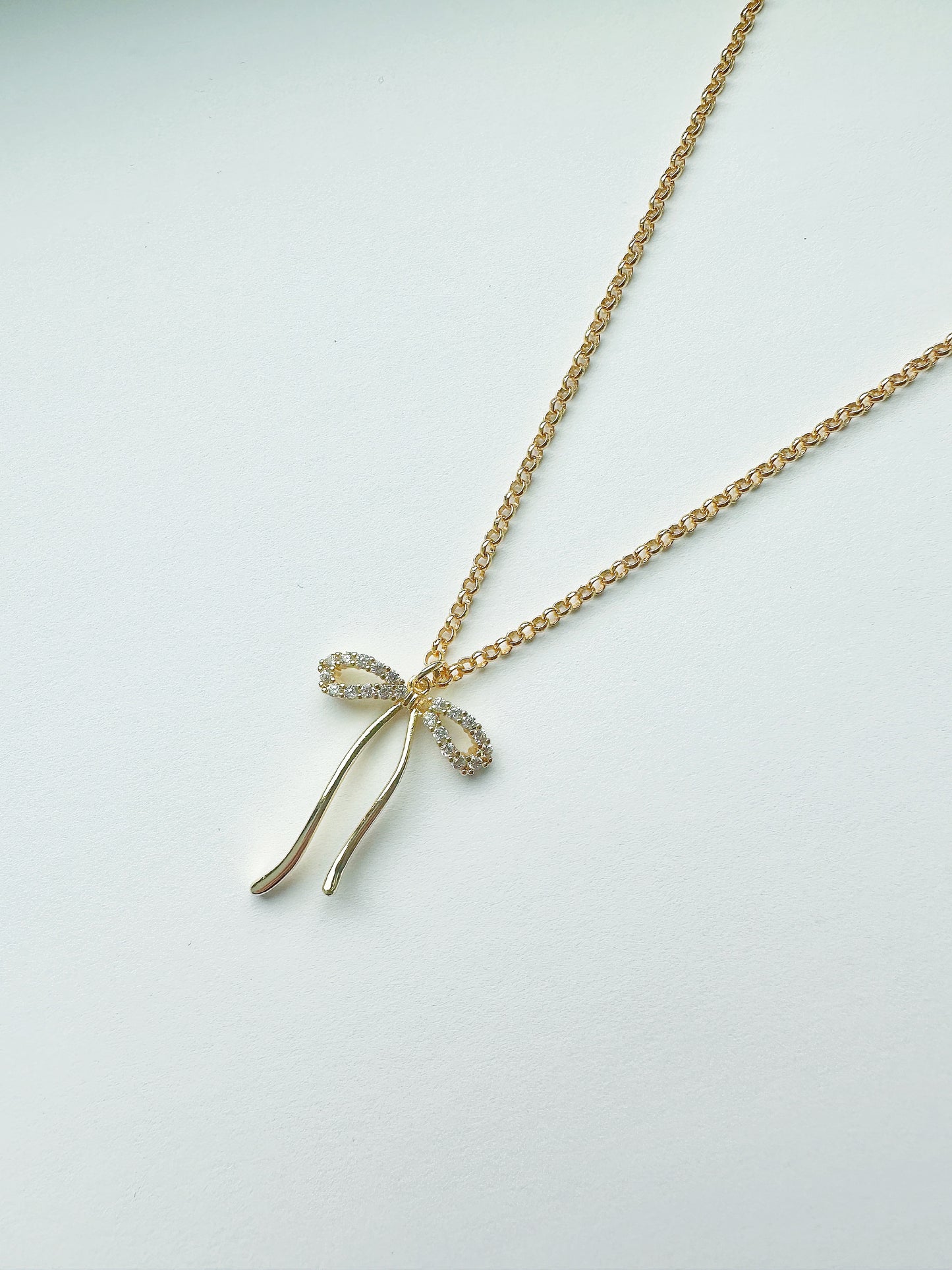 Gold-Filled Bow Tie Necklace