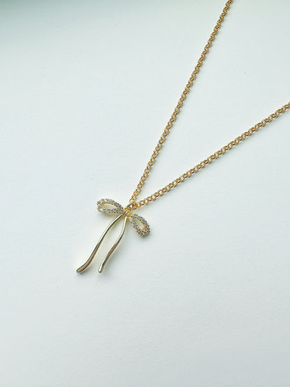 Gold-Filled Bow Tie Necklace