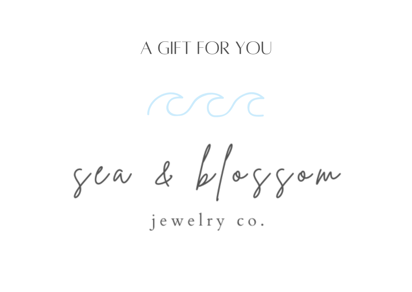 sea + blossom gift card