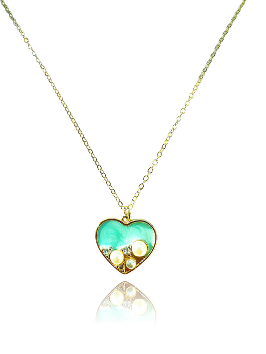 Ocean Heart 24K Gold Fille Necklaced