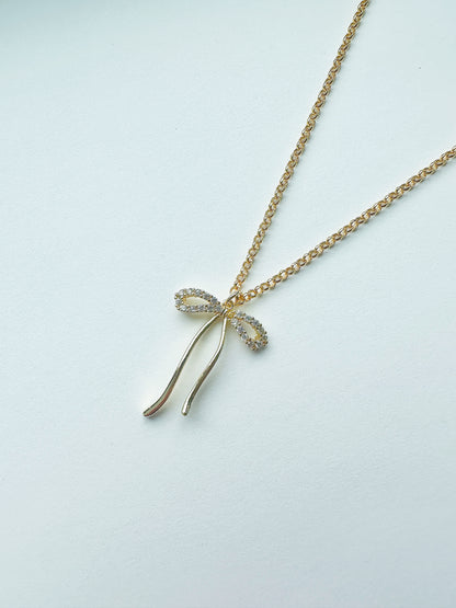 Gold-Filled Bow Tie Necklace