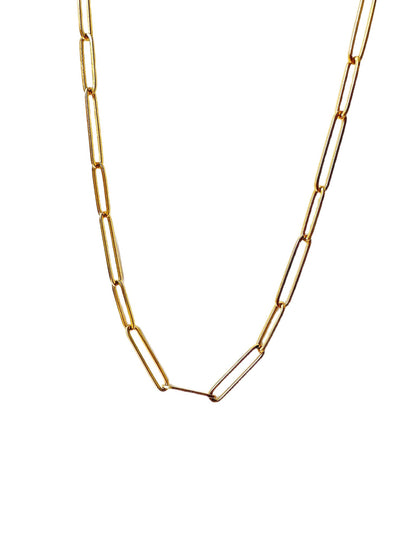 Gold-filled Paper Clip Base Necklace