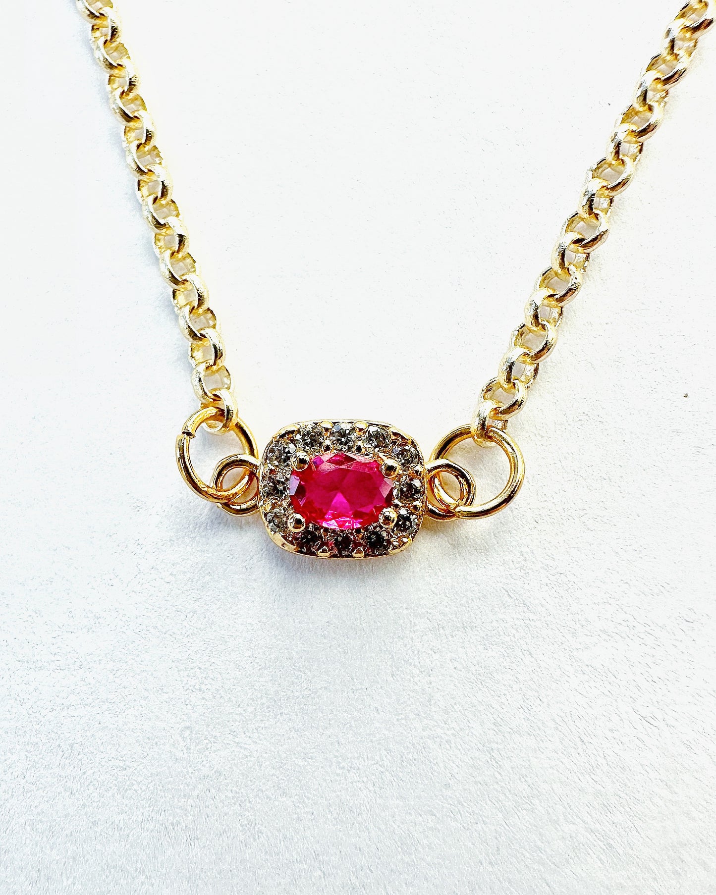 14K Gold-Filled Ruby Luxe Necklace