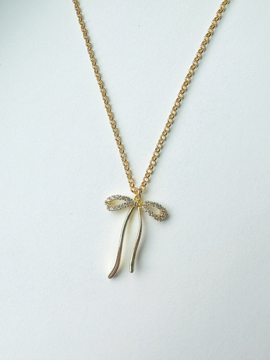 Gold-Filled Bow Tie Necklace