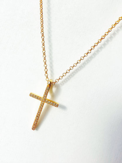 14k Gold-Filled Cross Necklace