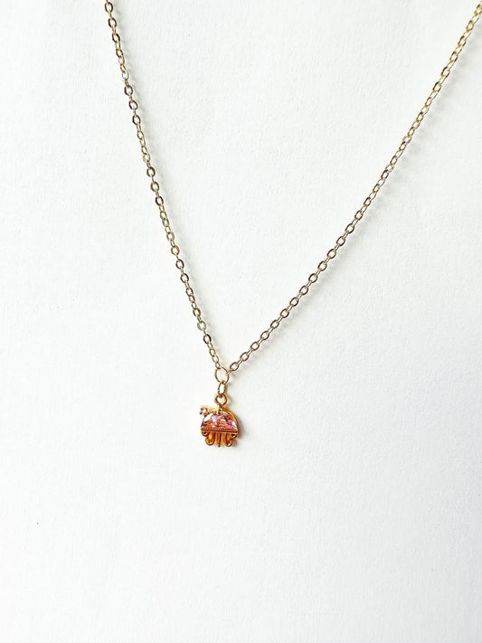 14K Gold Jellyfish Necklace