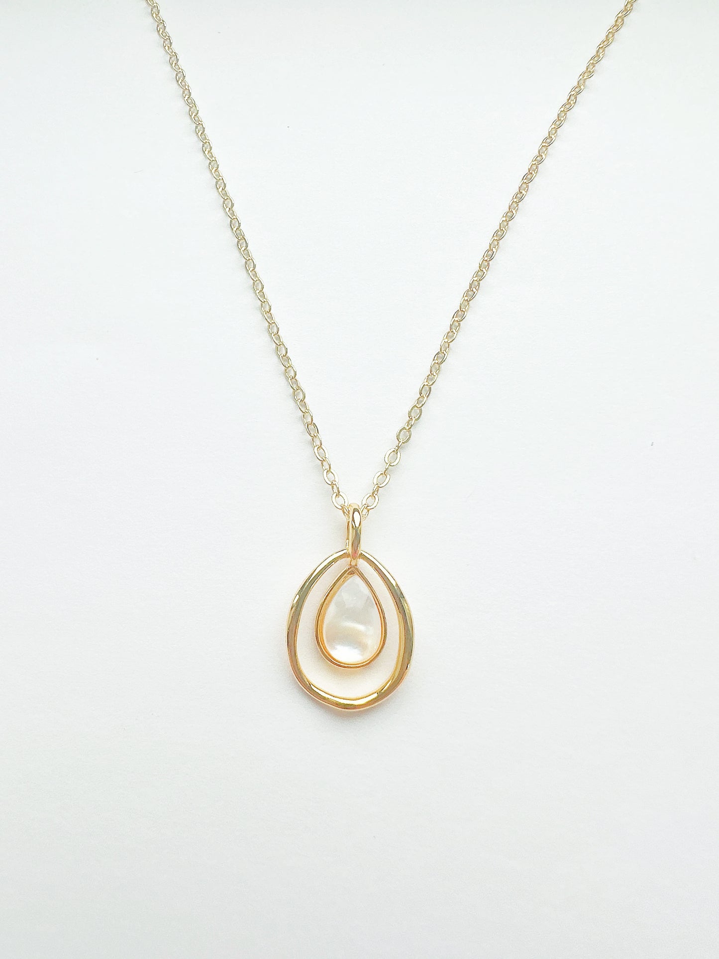 14k Gold-Filled Pearl Drop Necklace