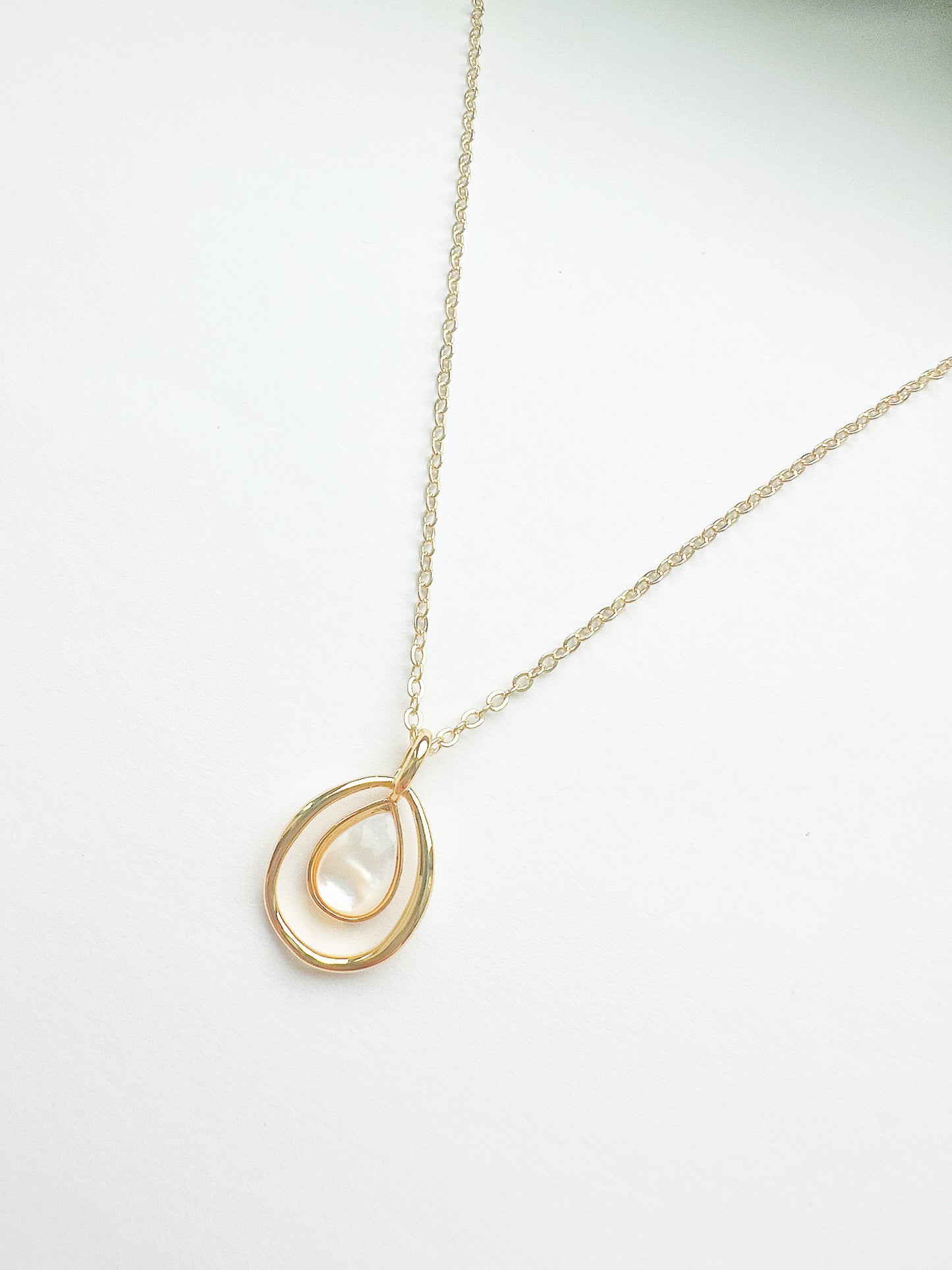 14k Gold-Filled Pearl Drop Necklace