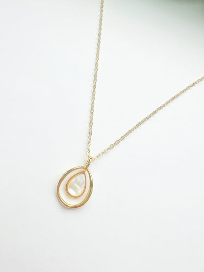 14k Gold-Filled Pearl Drop Necklace