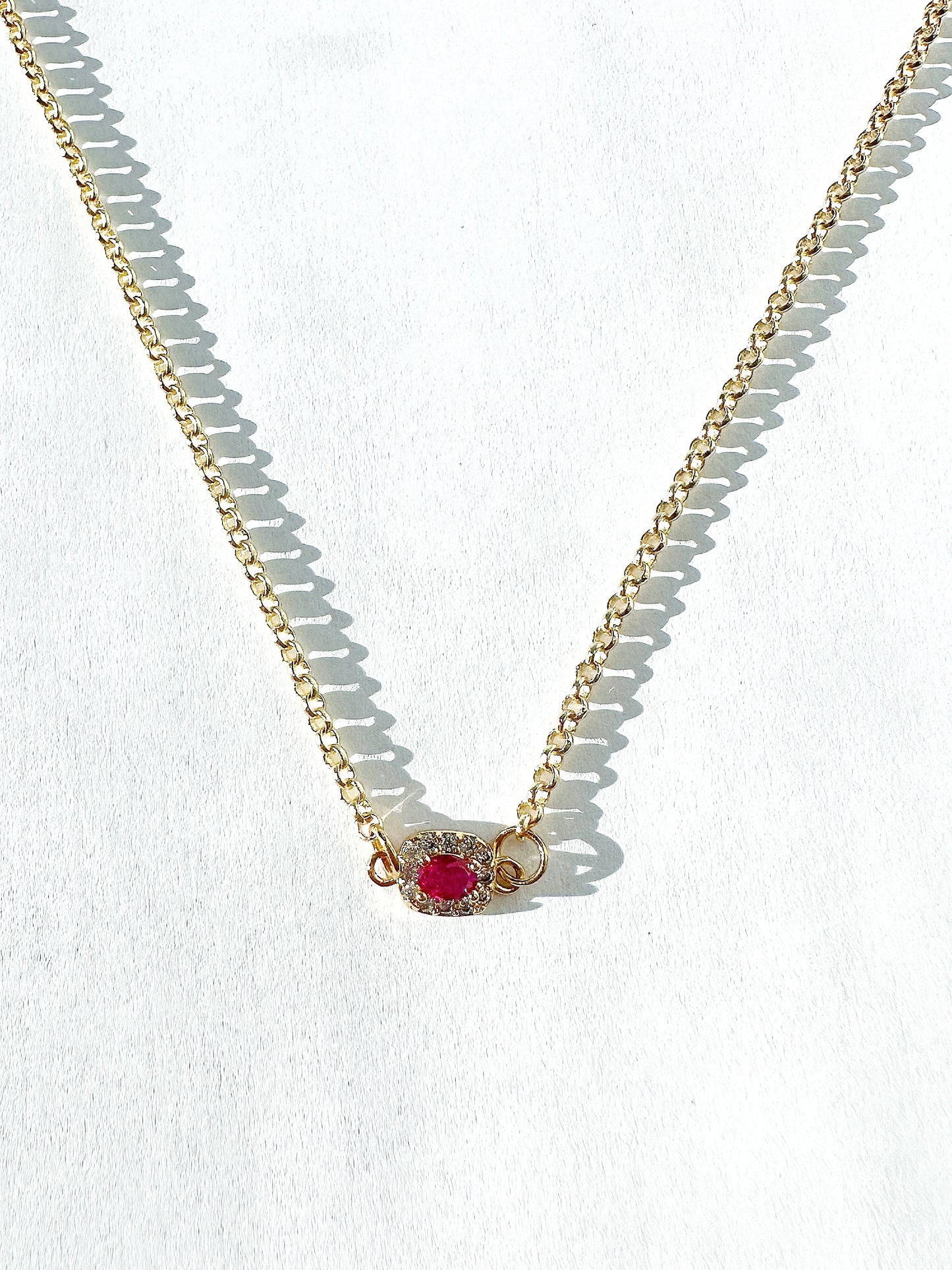 14K Gold-Filled Ruby Luxe Necklace