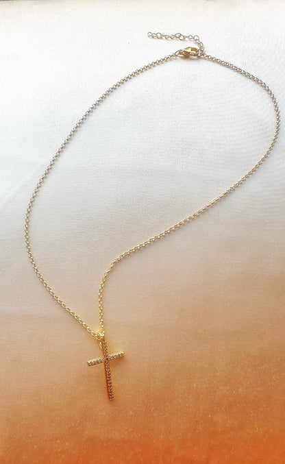 14k Gold-Filled Cross Necklace