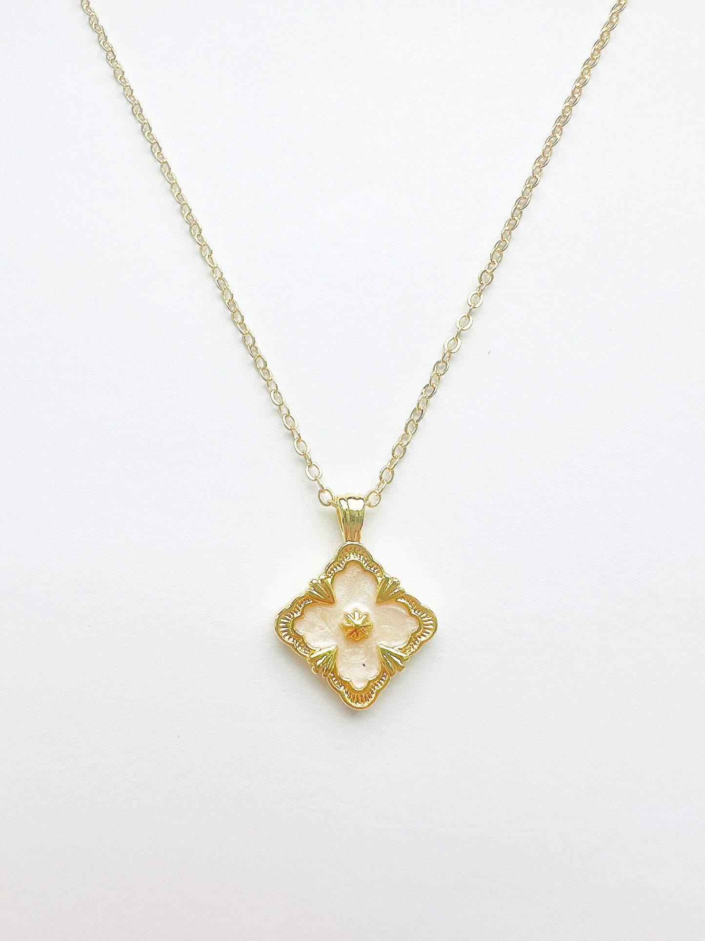 14k Gold-Filled Princess Diamond Necklace