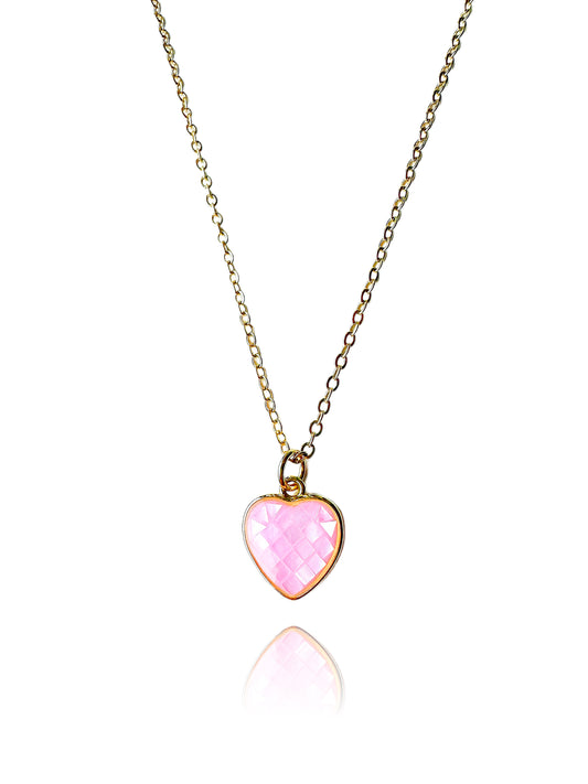 Pink Shell Gold-Filled Heart Necklace