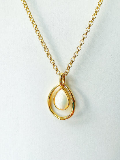 14k Gold-Filled Pearl Drop Necklace