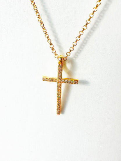 14k Gold-Filled Cross Necklace