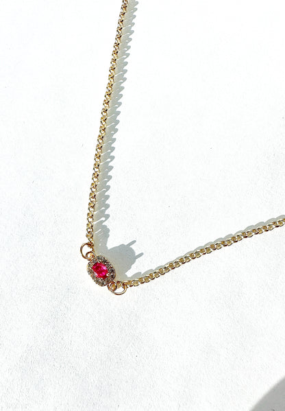 14K Gold-Filled Ruby Luxe Necklace