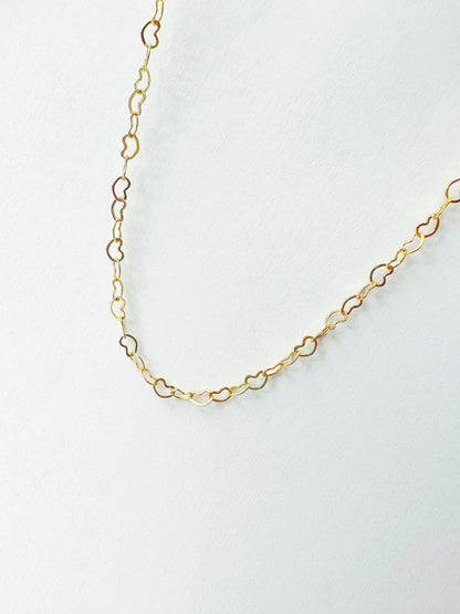 Heart Gold-filled Cable Link Chain Base Necklace