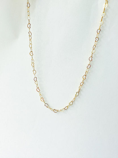 Heart Gold-filled Cable Link Chain Base Necklace