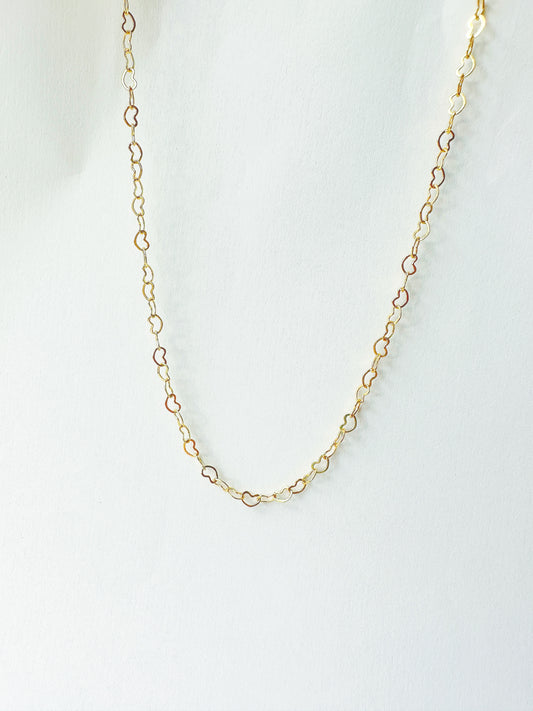 Heart Gold-filled Cable Link Chain Base Necklace