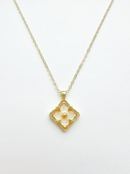 14k Gold-Filled Princess Diamond Necklace