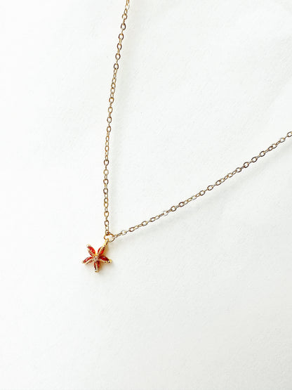 14K Gold-Filled Dainty Starfish Necklace