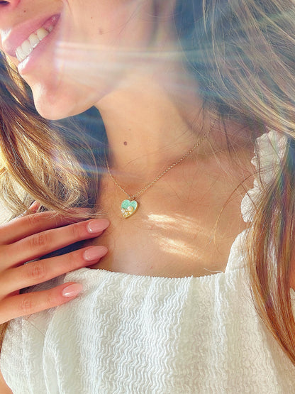 Ocean Heart 24K Gold Fille Necklaced