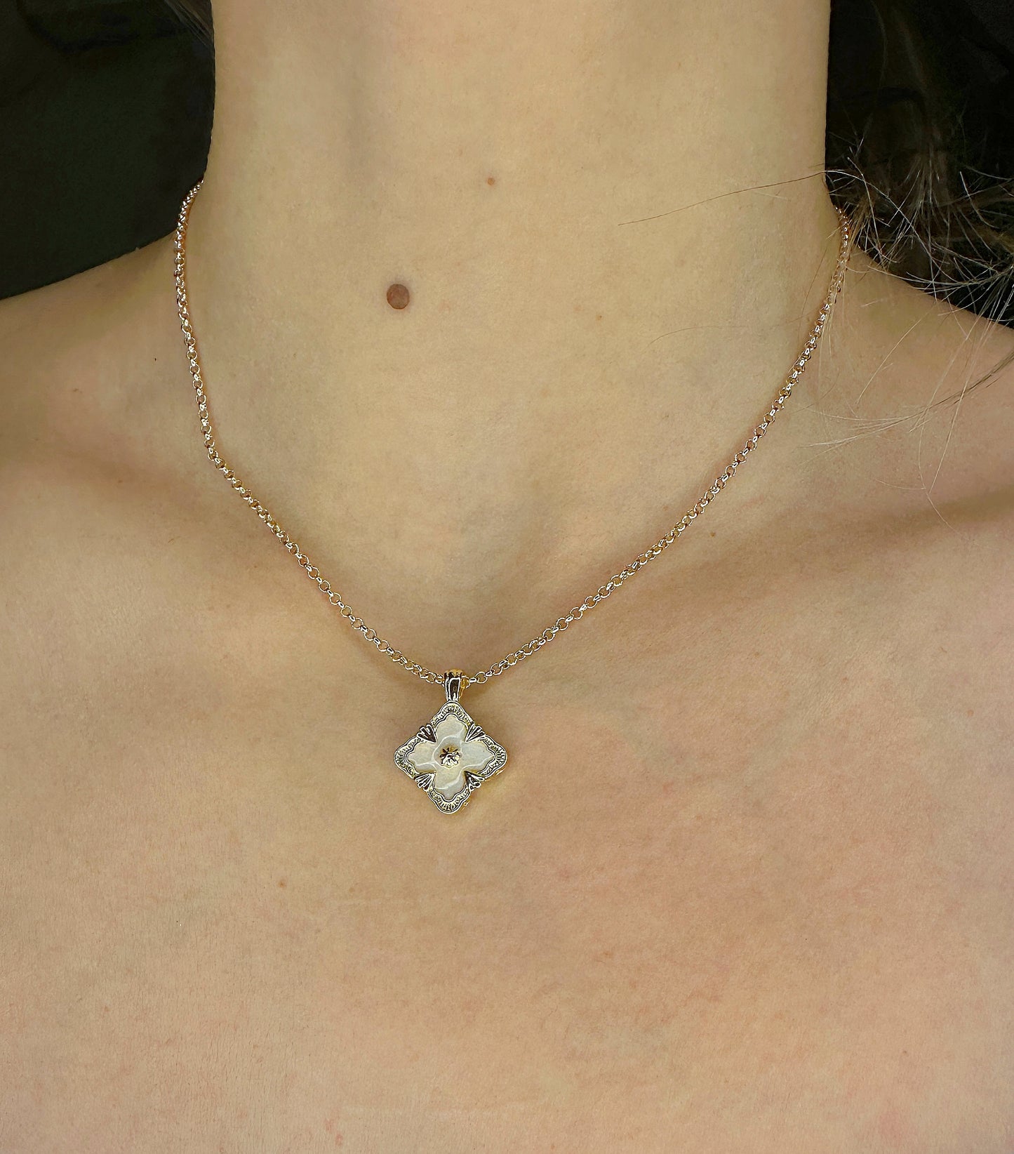 14k Gold-Filled Princess Diamond Necklace