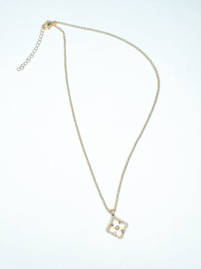 14k Gold-Filled Princess Diamond Necklace