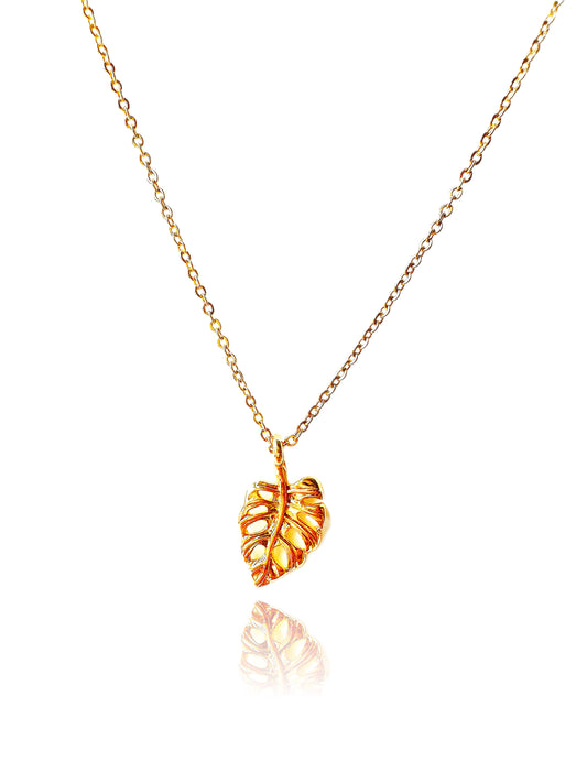 Island Girl 14K Gold-Filled Monstera Leaf Necklace