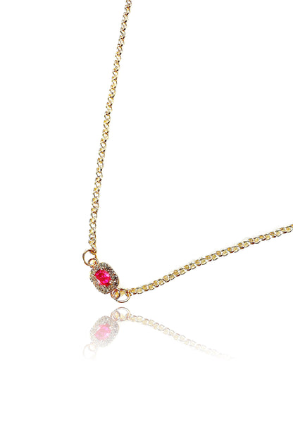 14K Gold-Filled Ruby Luxe Necklace