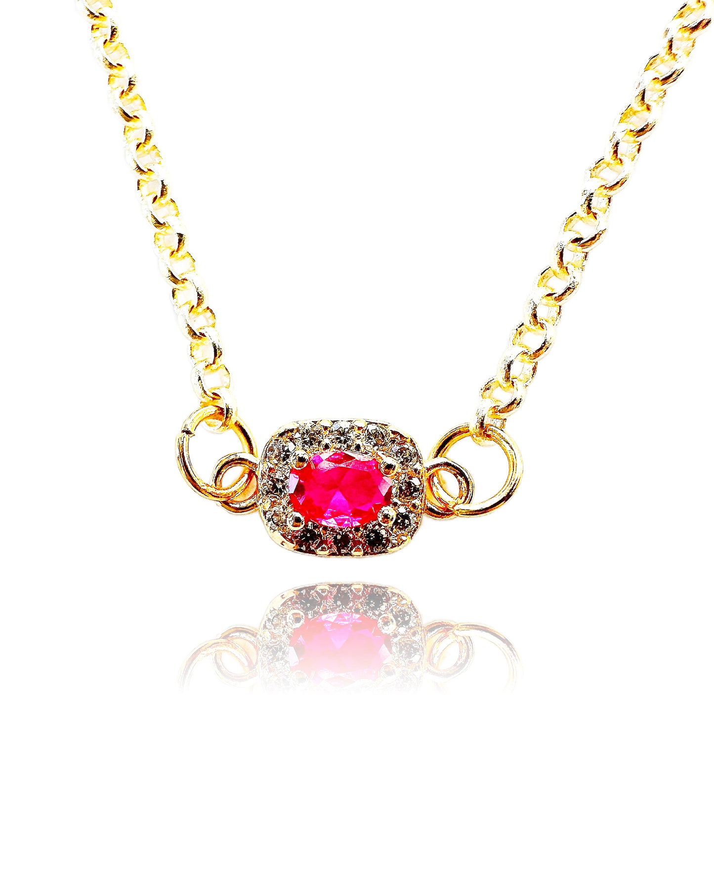 14K Gold-Filled Ruby Luxe Necklace