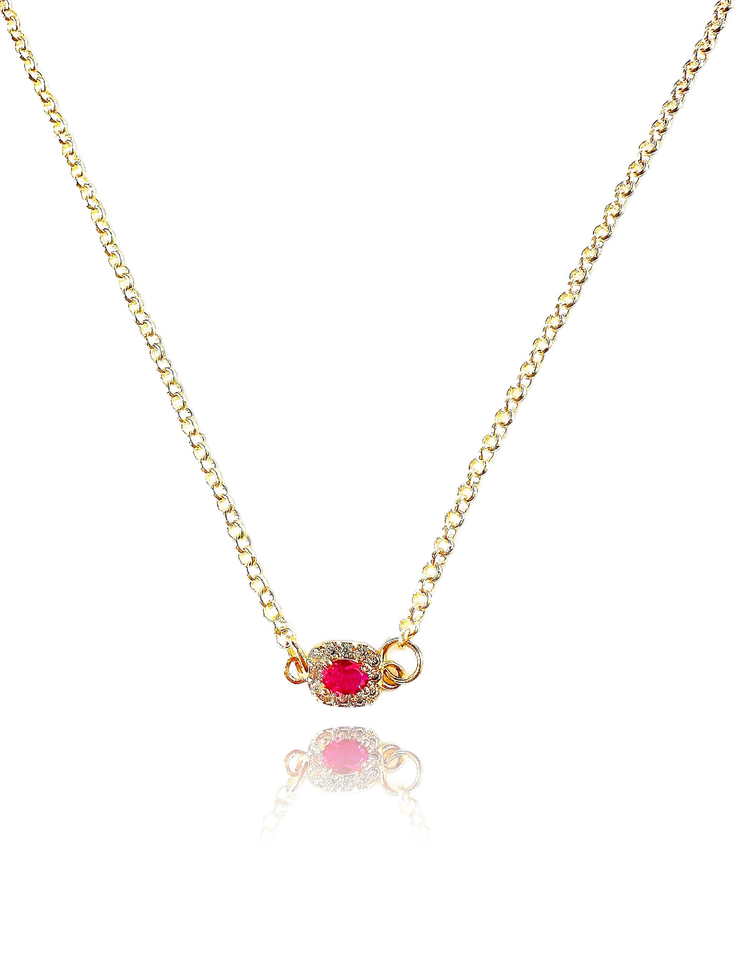 14K Gold-Filled Ruby Luxe Necklace