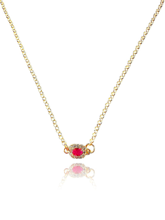 14K Gold-Filled Ruby Luxe Necklace