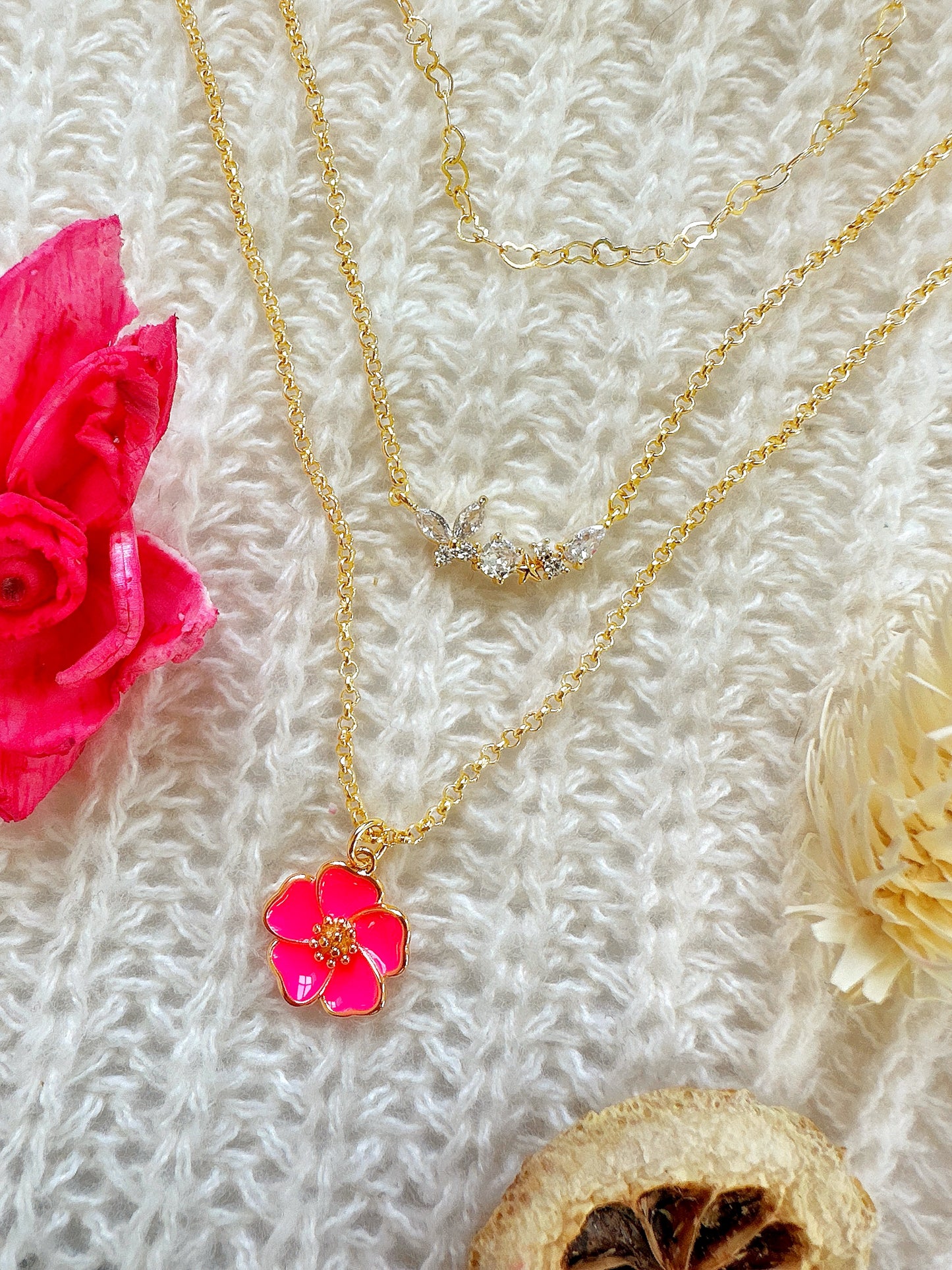 Island Blossom Gold-Filled Necklace Set