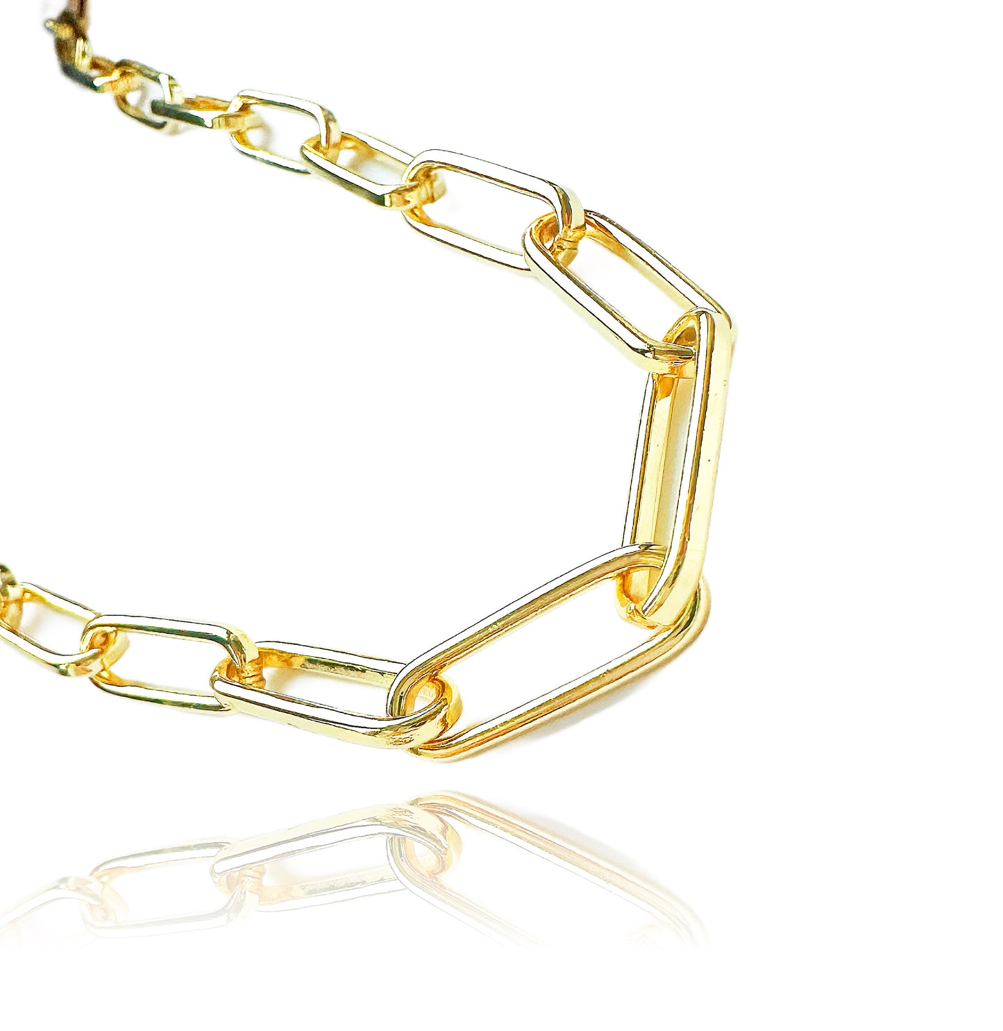 Chunky Gold-filled Paper Clip Base Necklace