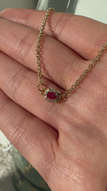 14K Gold-Filled Ruby Luxe Necklace