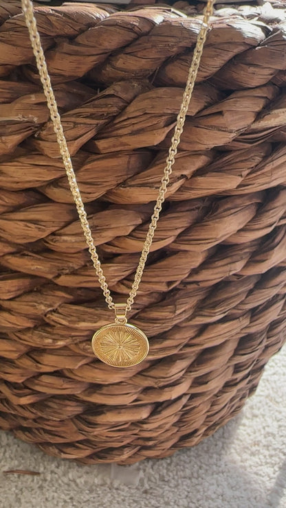 14k Gold-Filled Sunburst Necklace