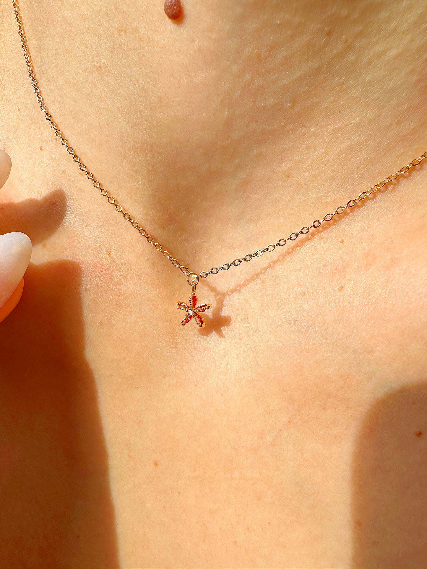 14K Gold-Filled Dainty Starfish Necklace