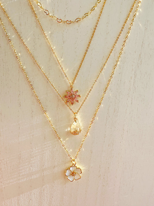 Self-Love Golden Blossom Necklace Set